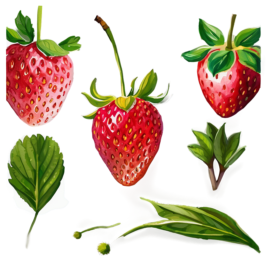 Watercolor Strawberry Png 63