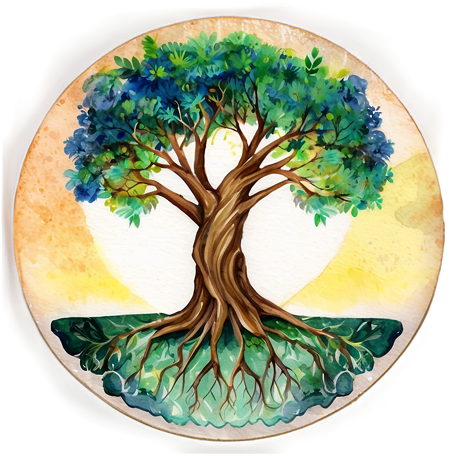 Watercolor Tree Of Life Painting Png 06122024