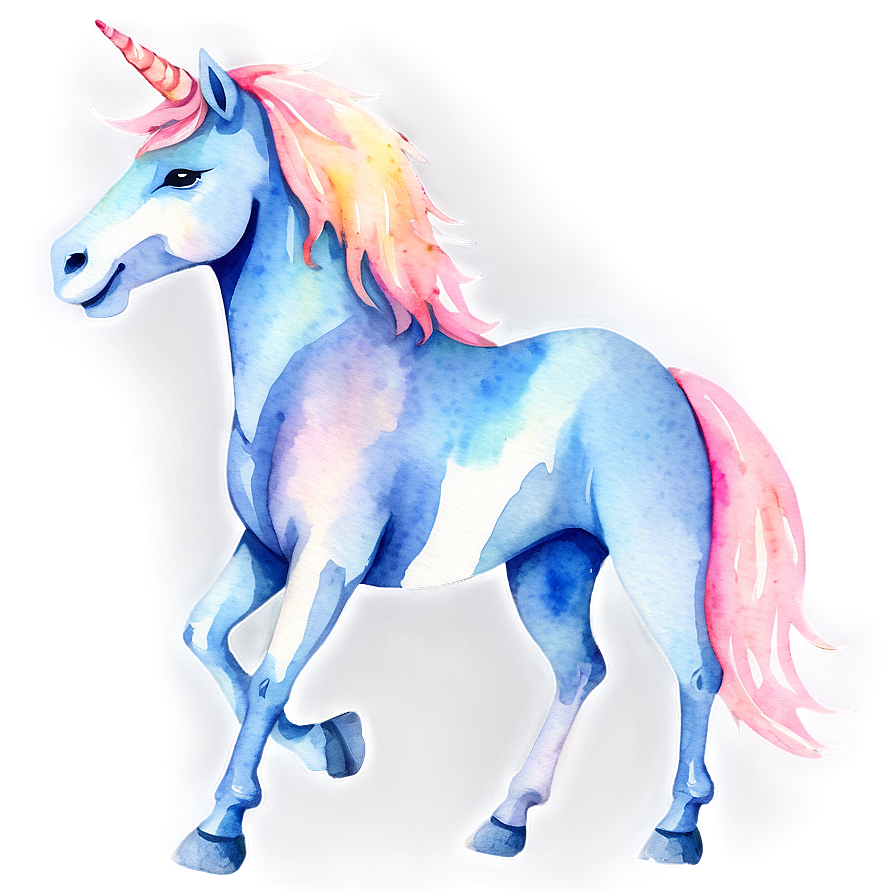 Watercolor Unicorn Clipart Png 23