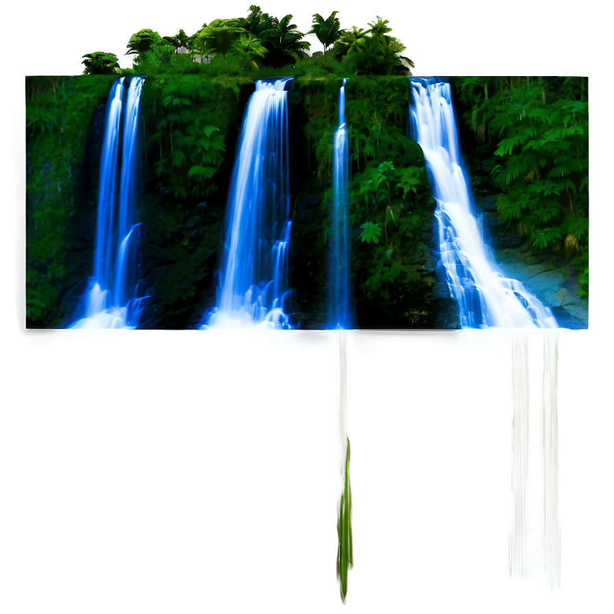 Waterfall In Deep Forest Png Qxj