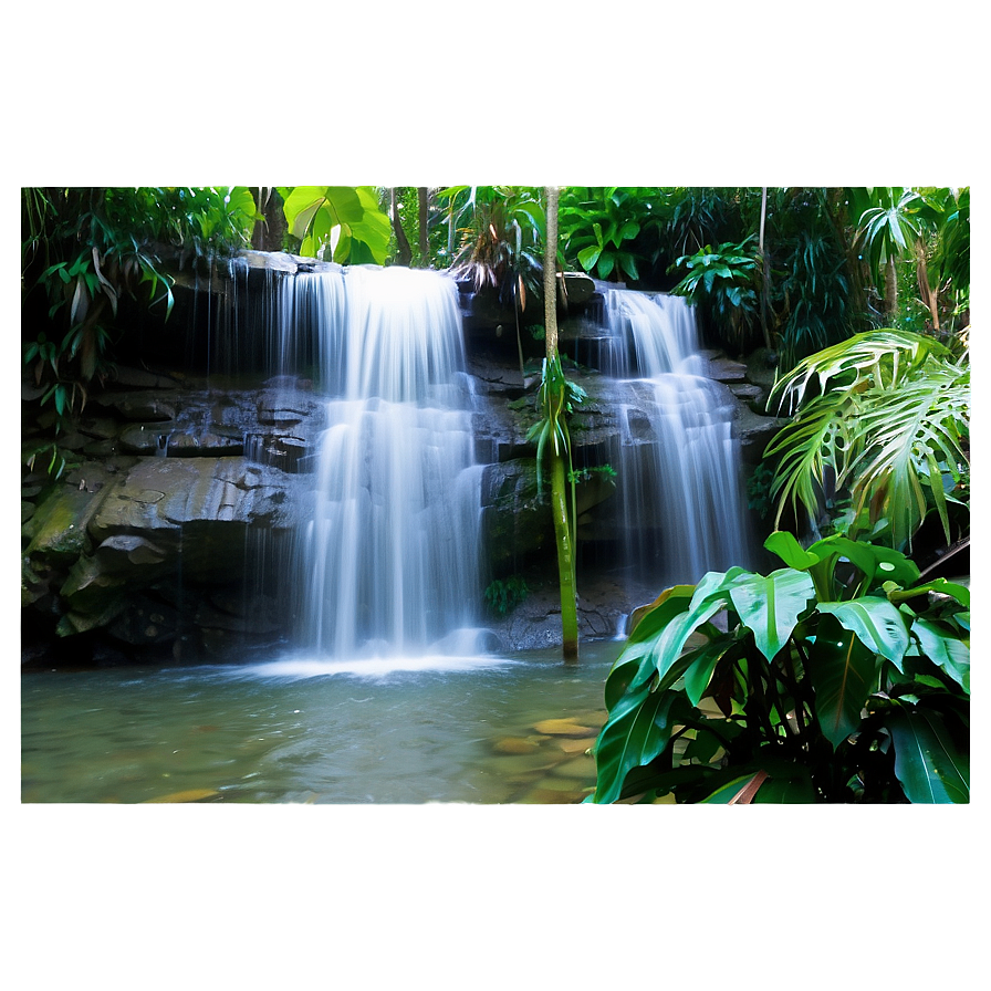 Waterfall In Exotic Location Png Vuq43