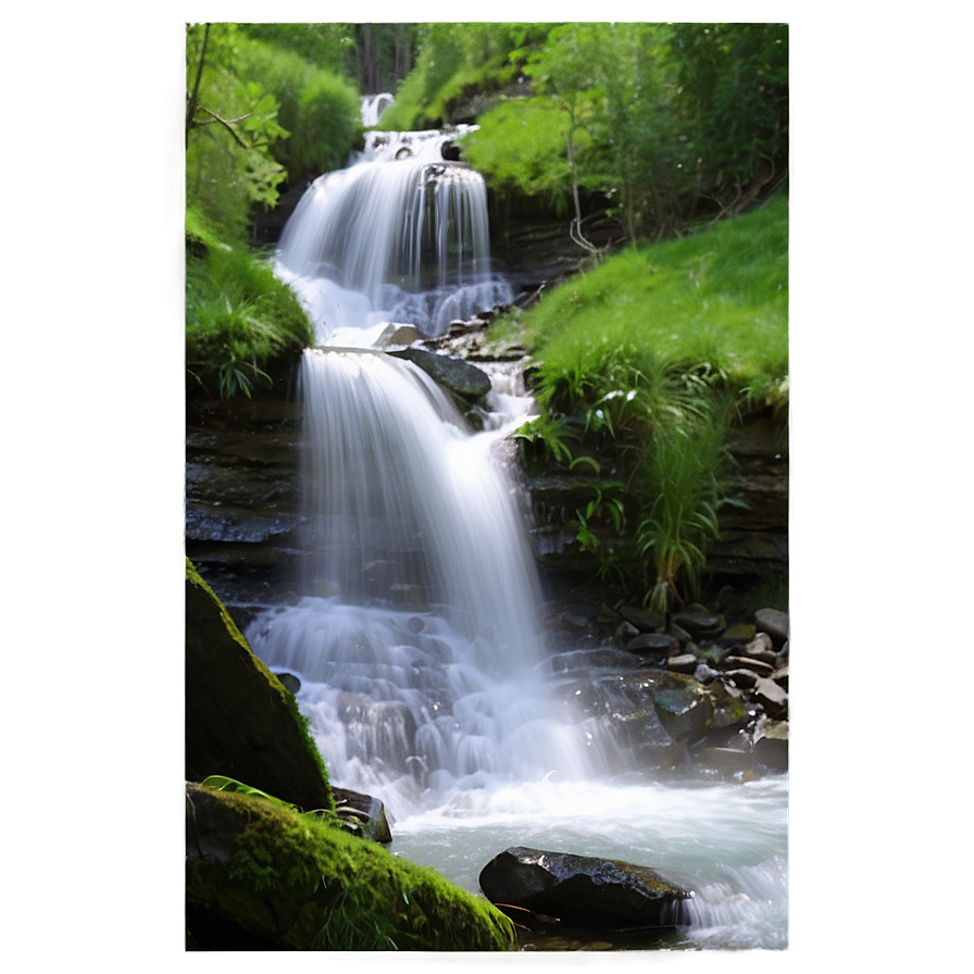 Waterfall In Rocky Mountains Png 23