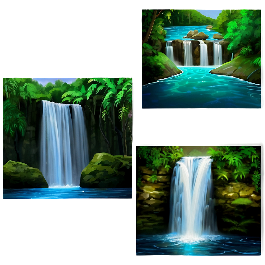 Waterfall Scenery Png Lno