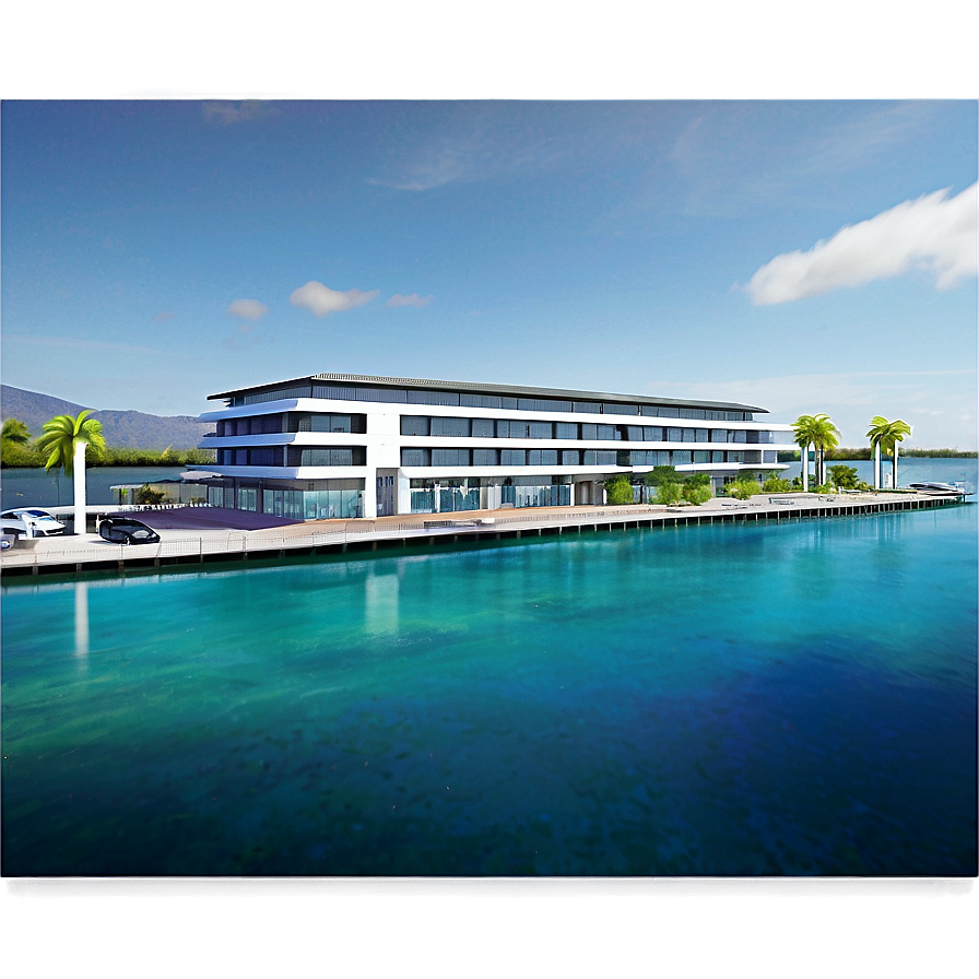 Waterfront Marina Building Png Qqg