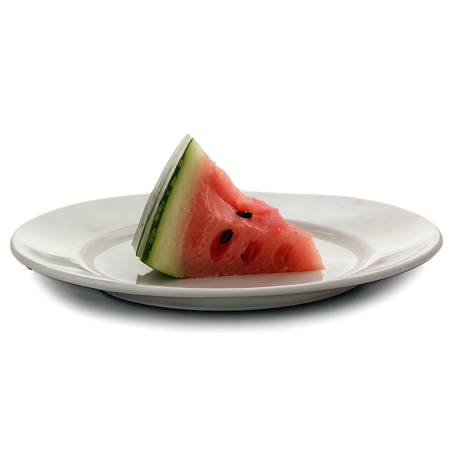 Watermelon Slice On Plate Png 06132024