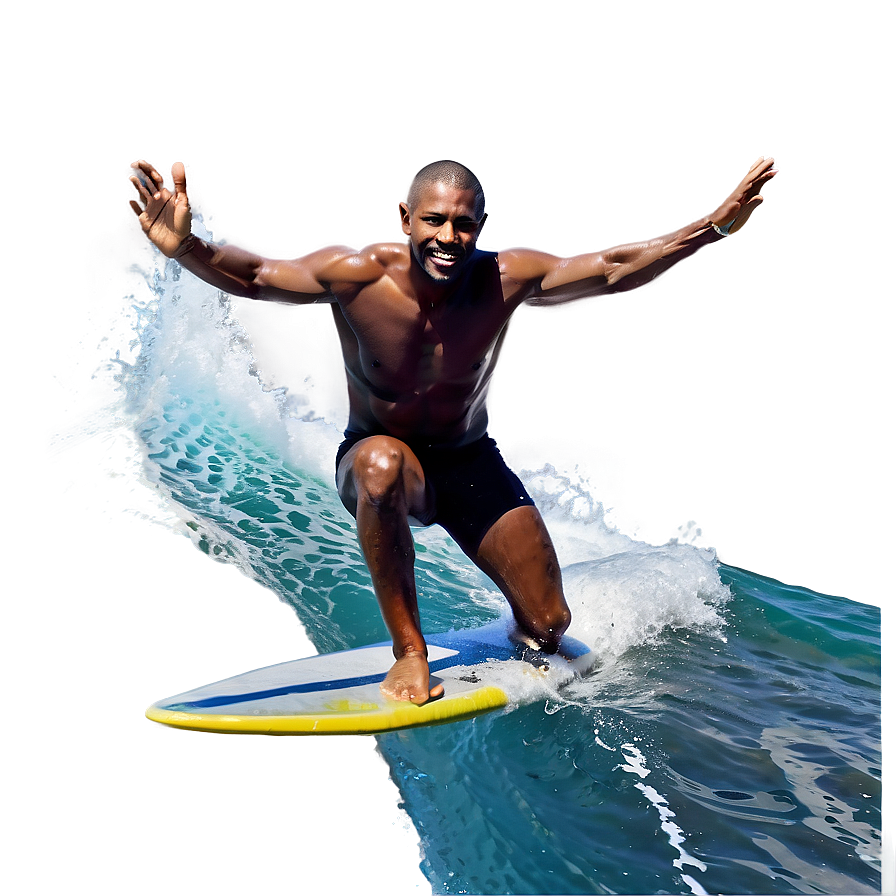 Wave Riding Surfer Png Pvn6