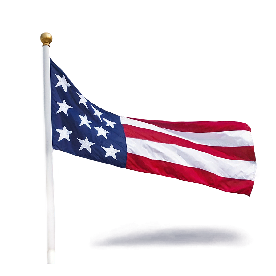 Waving American Flag Transparent Background 04302024