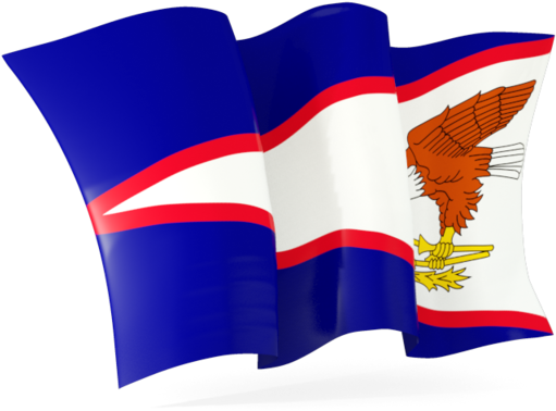 Waving American Samoa Flag