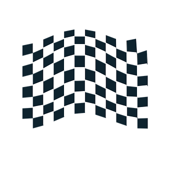 Waving Checkered Flag Graphic