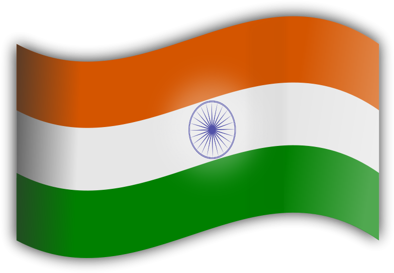 Waving Indian Flag Graphic