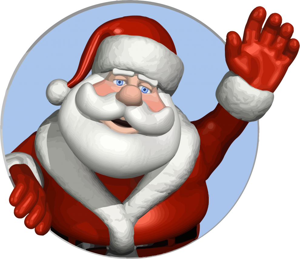 Waving Santa Claus Cartoon