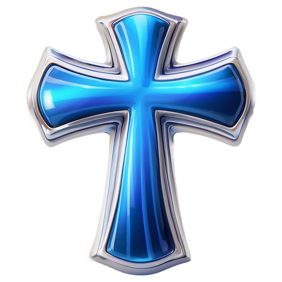 Wavy Blue Cross Png Djs