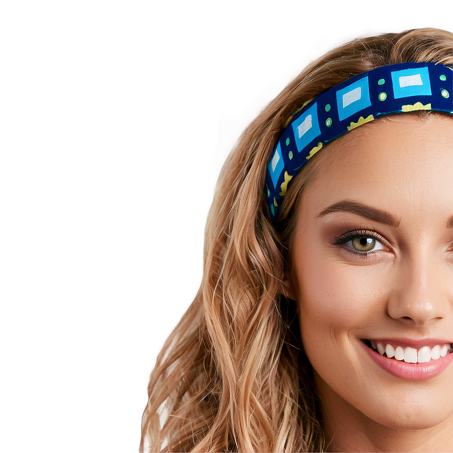 Wavy Hair With Headband Png Hph45