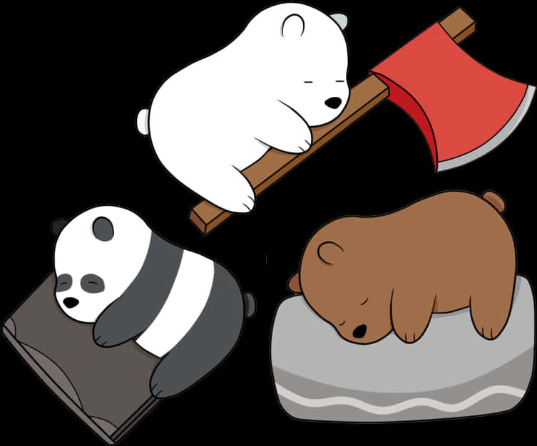 We Bare Bears Brothers Relaxing