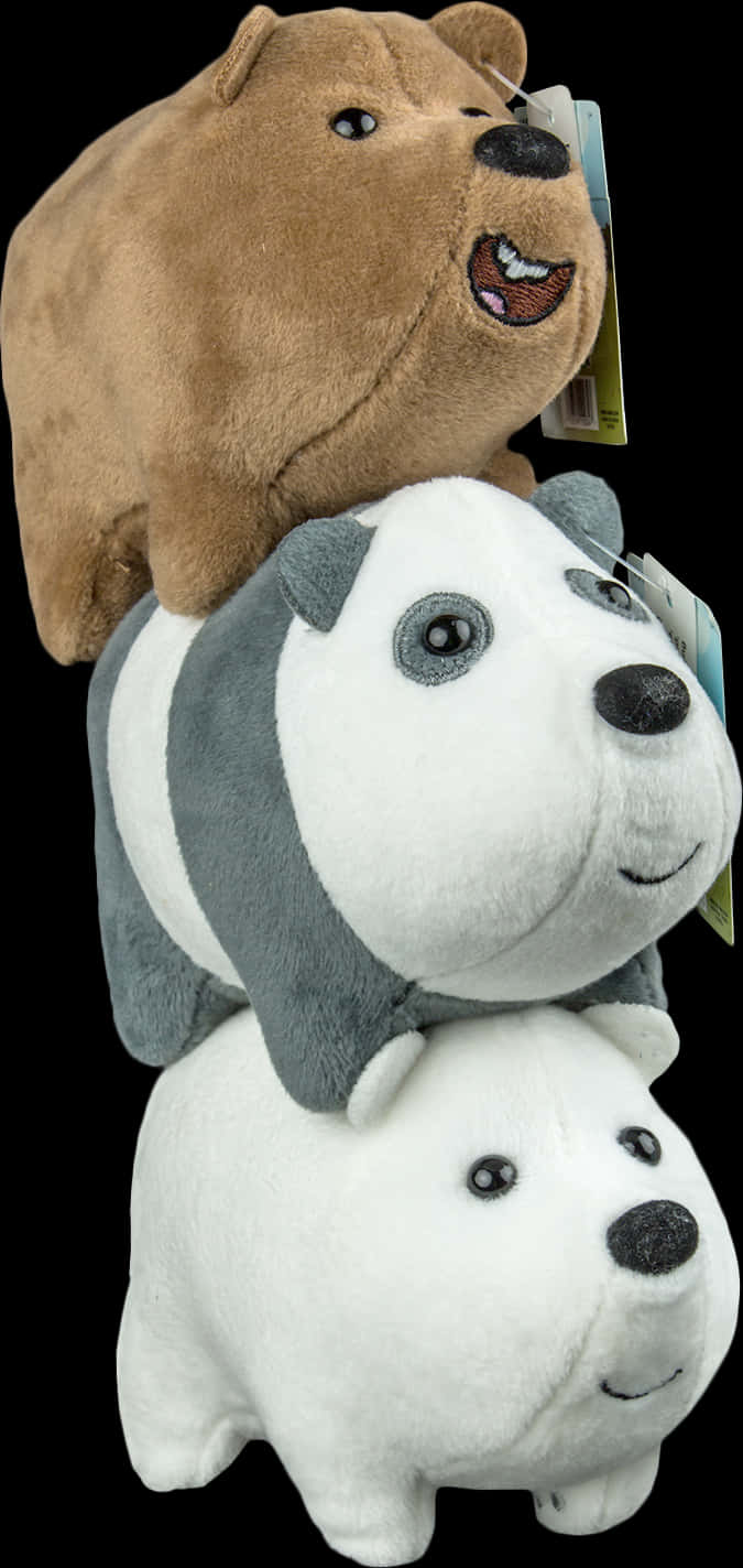 We Bare Bears Stacked Plush Toys