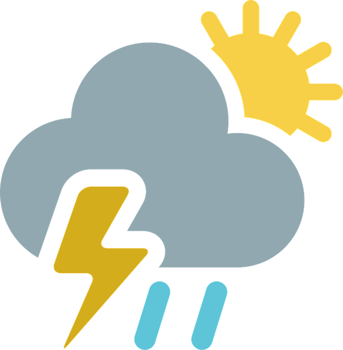 Weather Icons Cloud Lightning Rain Sun