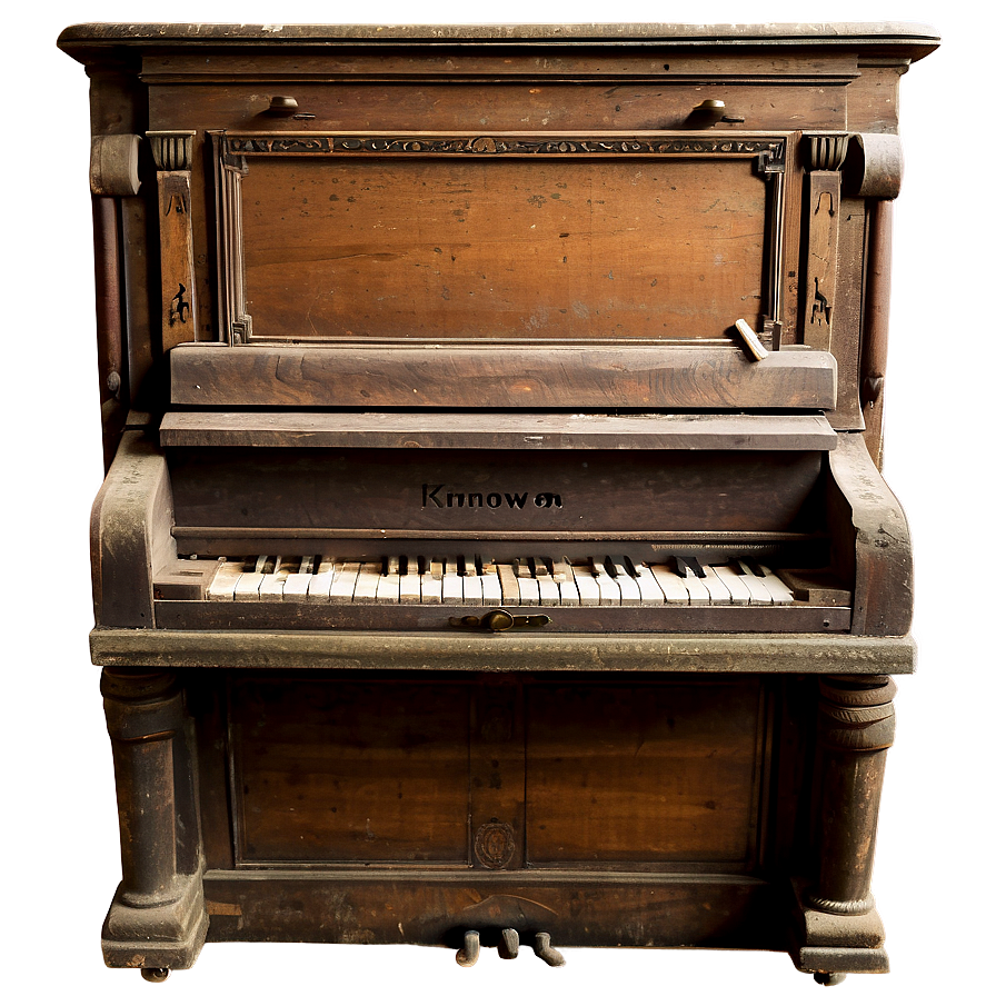 Weathered Antique Upright Piano Png 37