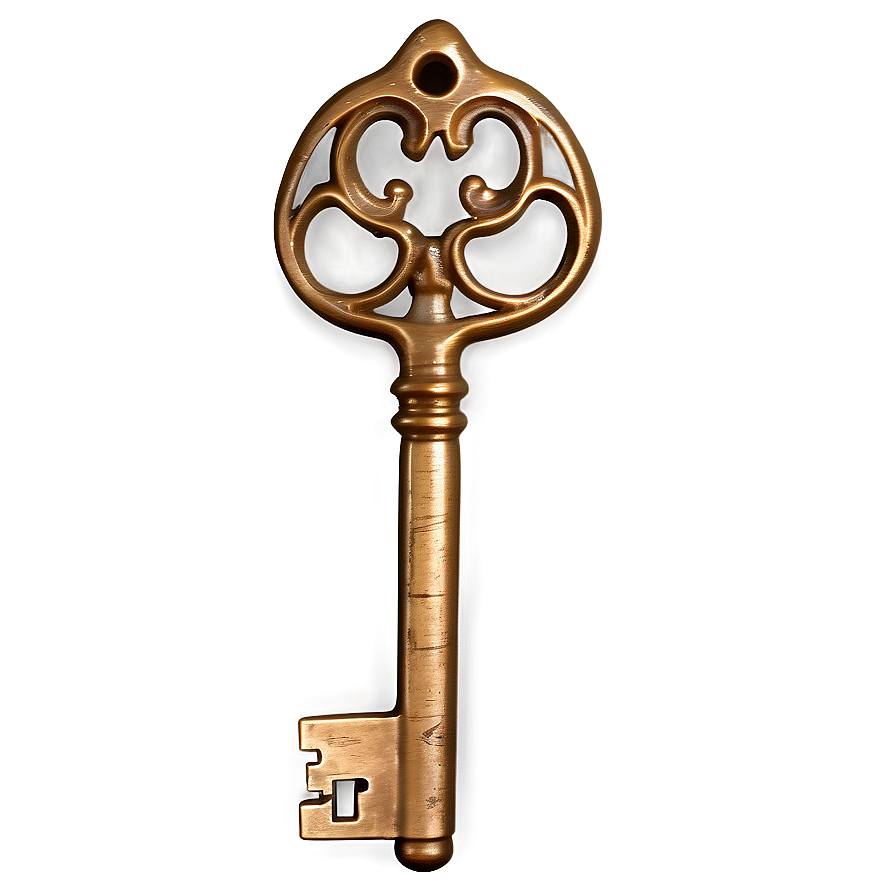 Weathered Bronze Key Png 06252024