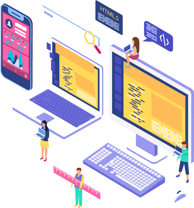 Web Development Isometric Illustration