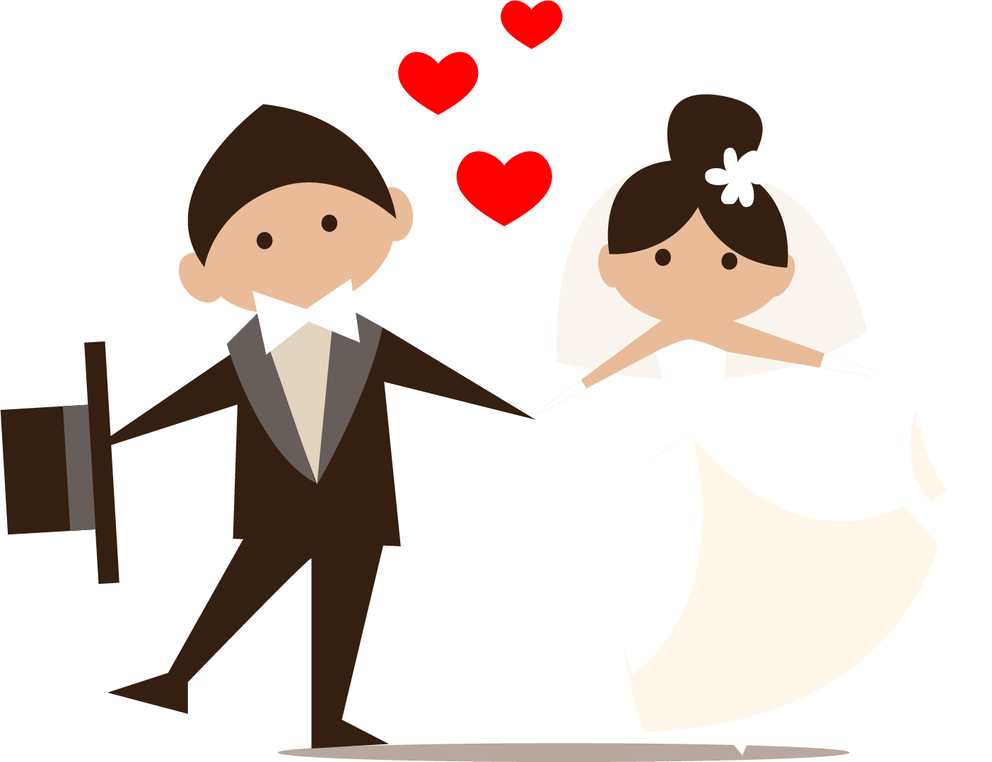 Wedding Cartoon Couple Love