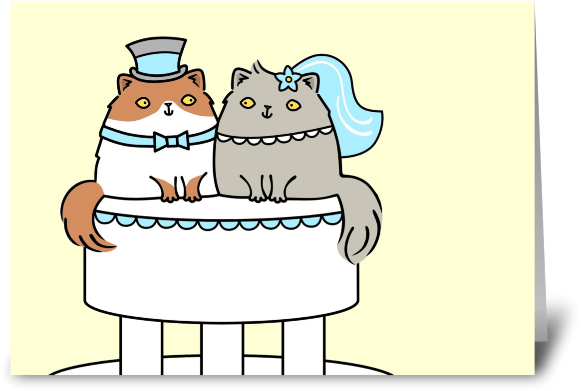 Wedding Cats Cartoon