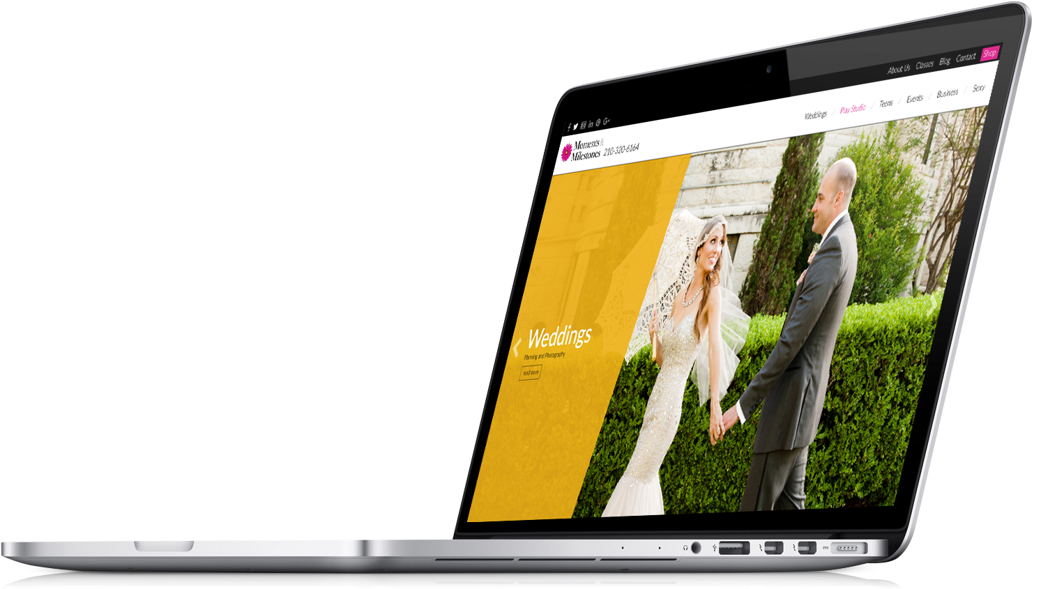 Wedding Photography Website Mockup