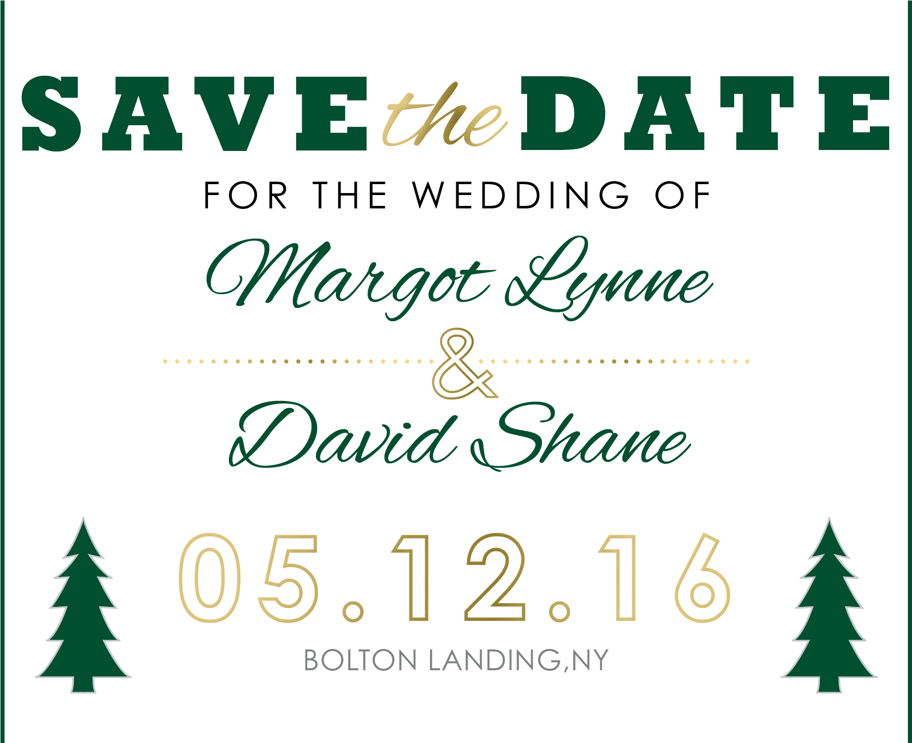 Wedding Savethe Date Announcement