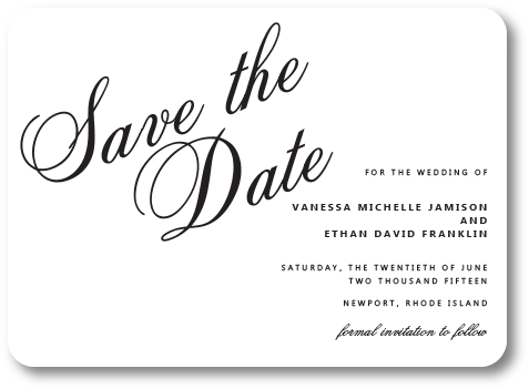 Wedding Savethe Date Card