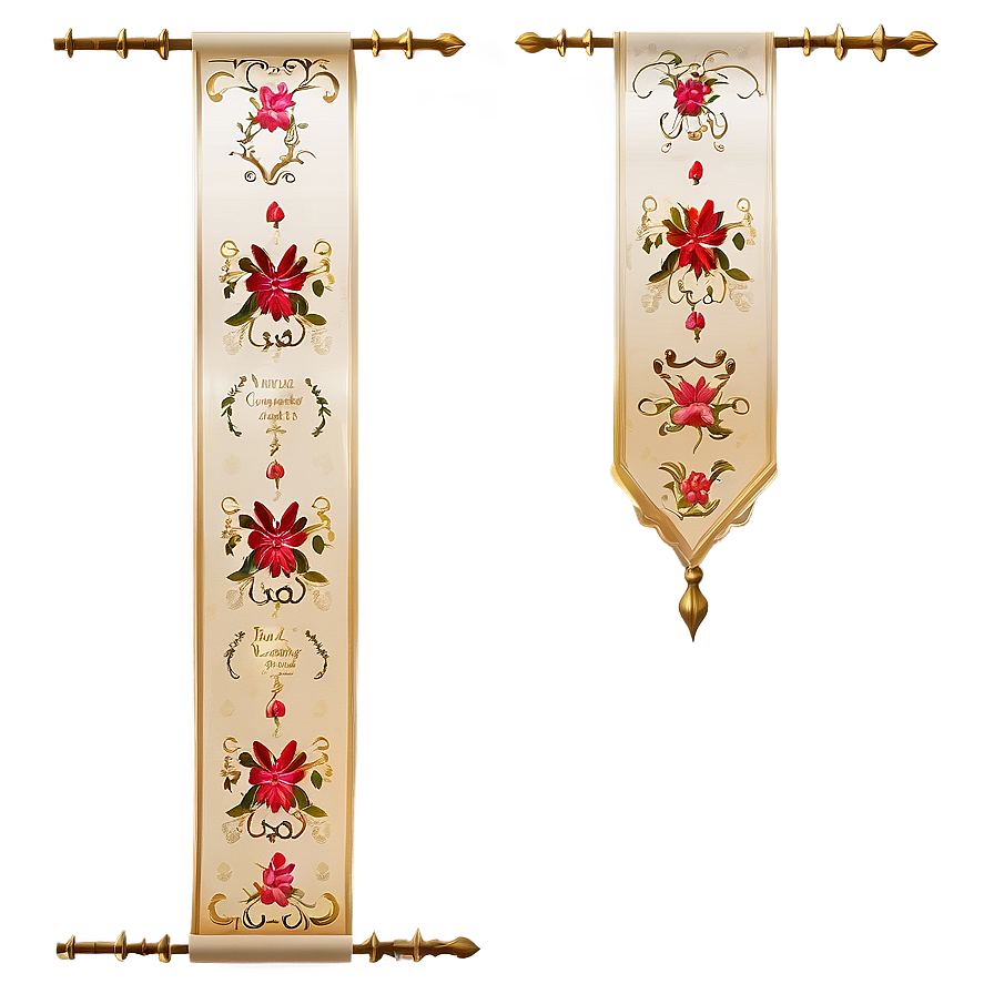 Wedding Scroll Banner Template Png 06272024