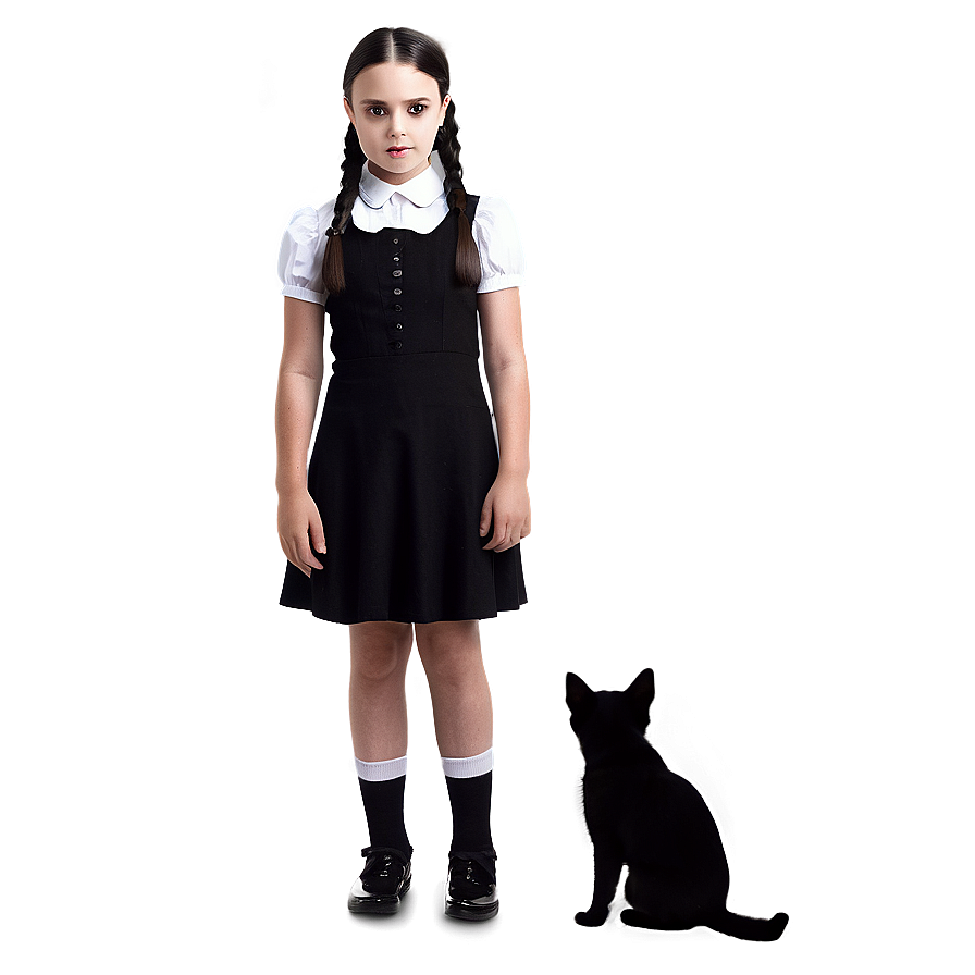 Wednesday Addams And Her Shadow Png Hnx18