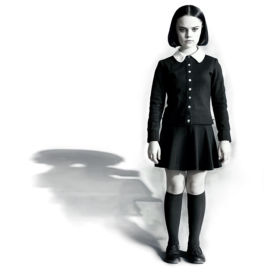 Wednesday Addams And Her Shadow Png Ofv