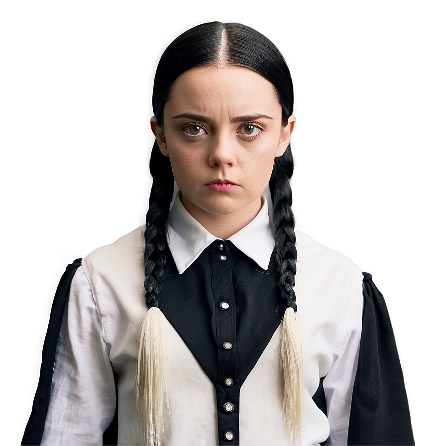 Wednesday Addams Pensive Look Png 05232024