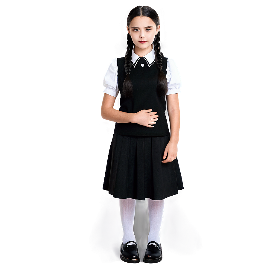 Wednesday Addams School Uniform Png Ica33