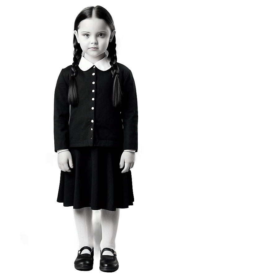 Wednesday Addams Vintage Look Png Srr