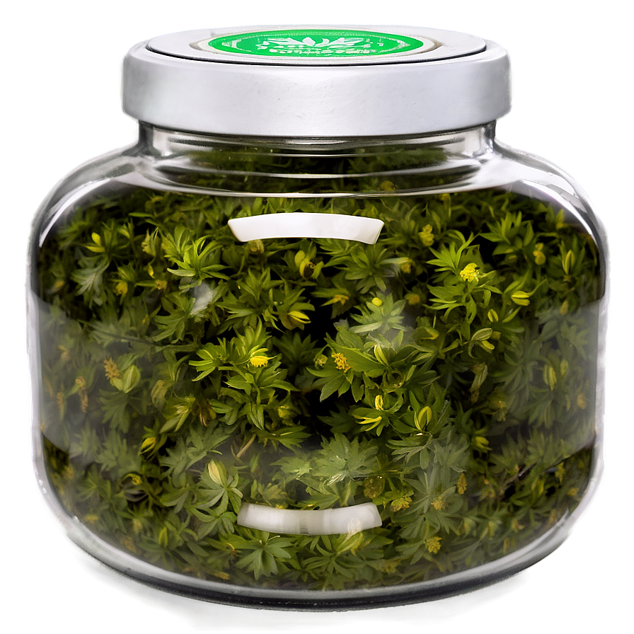 Weed In Glass Jar Png 7