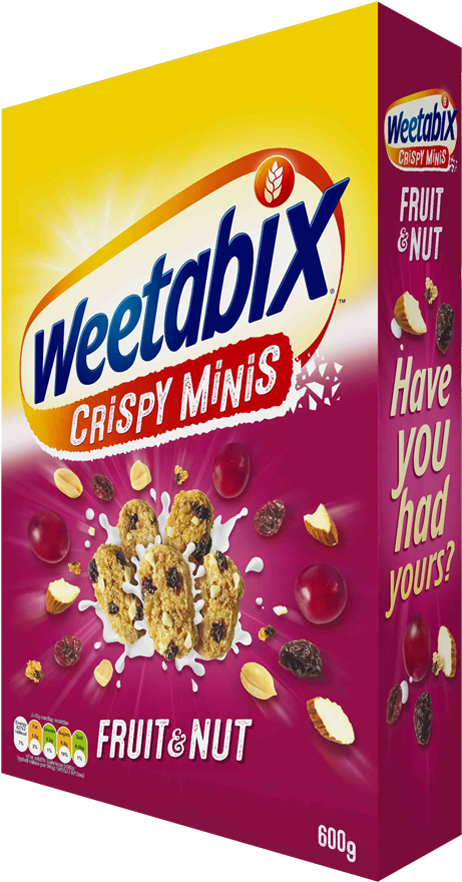 Weetabix Crispy Minis Fruitand Nut Cereal Box