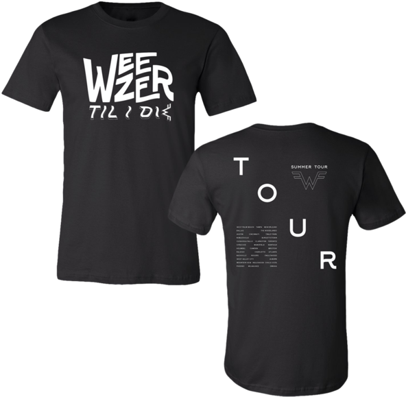 Weezer Summer Tour Black T Shirt