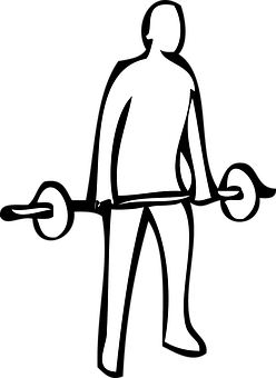 Weightlifter Silhouette Graphic