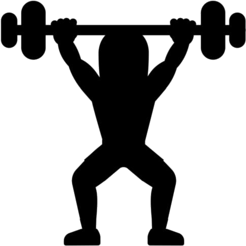 Weightlifting Silhouette Overhead Press