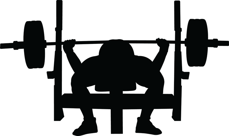 Weightlifting Silhouette Squattingwith Barbell