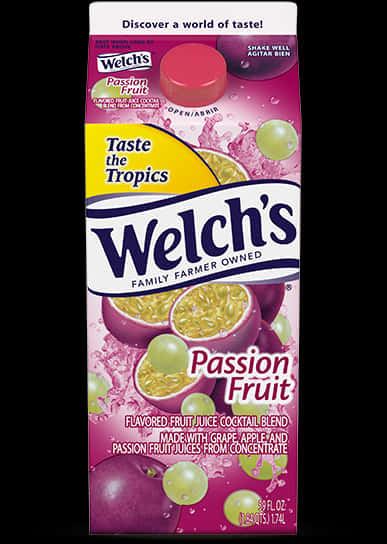 Welchs Passion Fruit Juice Cocktail Blend Packaging