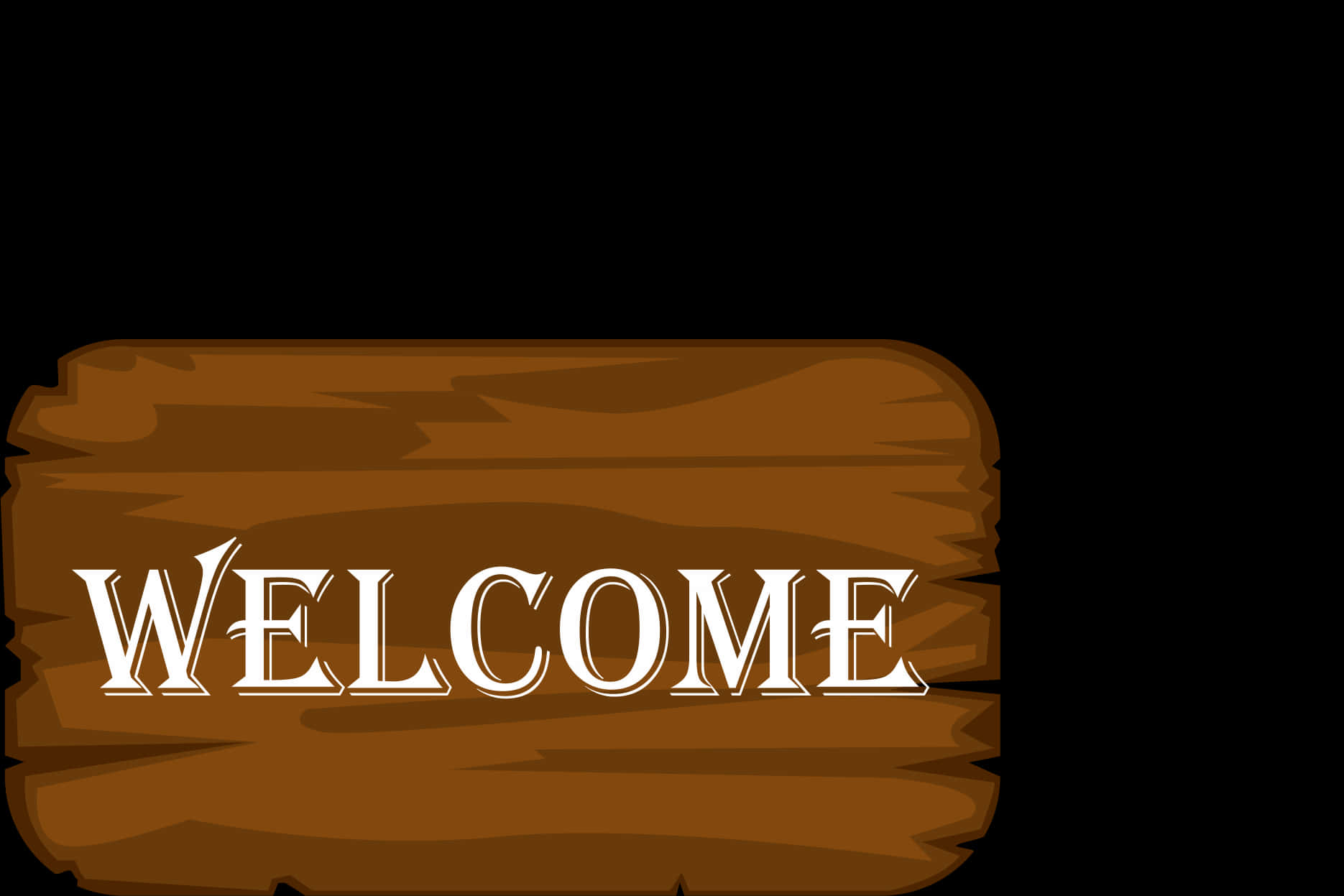 Welcome Sign Wooden Plank