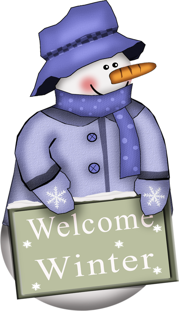 Welcome Winter Snowman Clipart.png