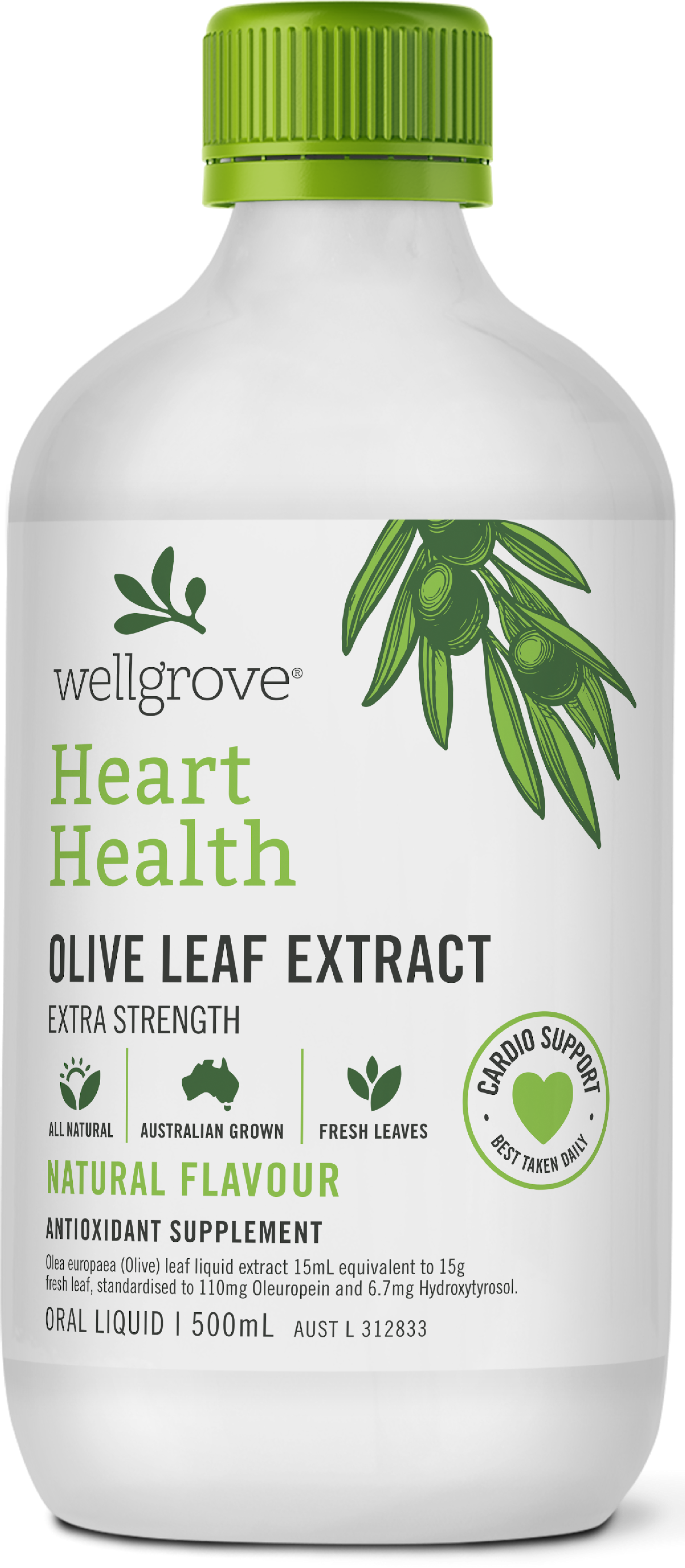 Wellgrove Heart Health Olive Leaf Extract Bottle