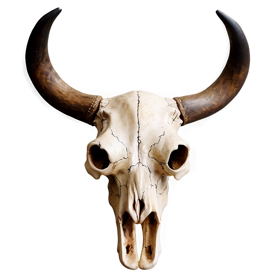 Western Bull Skull Graphic Png Opt86