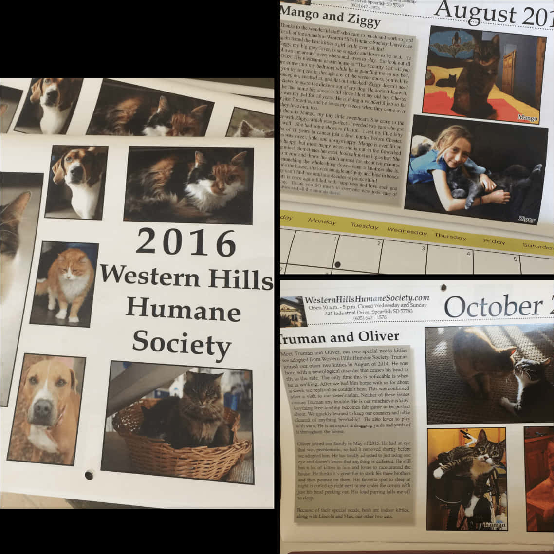 Western Hills Humane Society Calendar2016