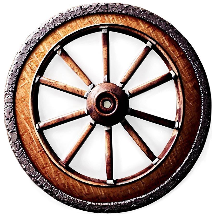 Western Wagon Wheel Graphic Png 06132024