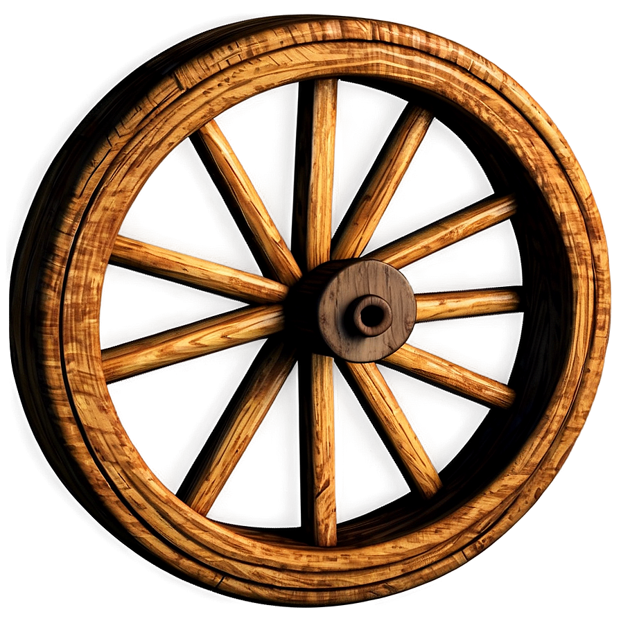 Western Wagon Wheel Graphic Png 60