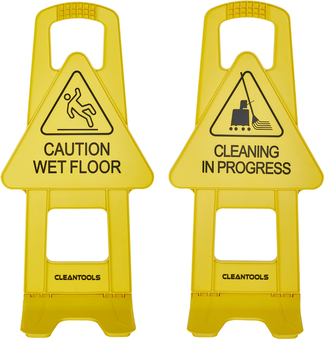 Wet Floorand Cleaning Progress Signs