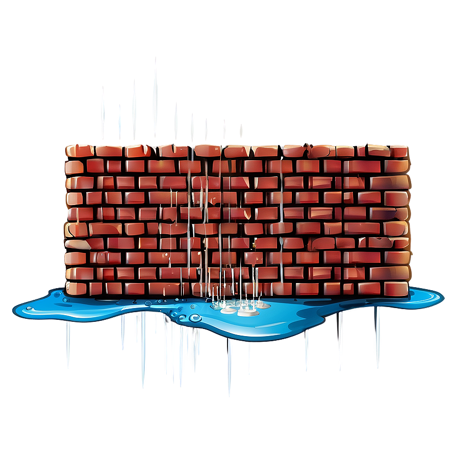 Wet Red Brick Wall Png 35